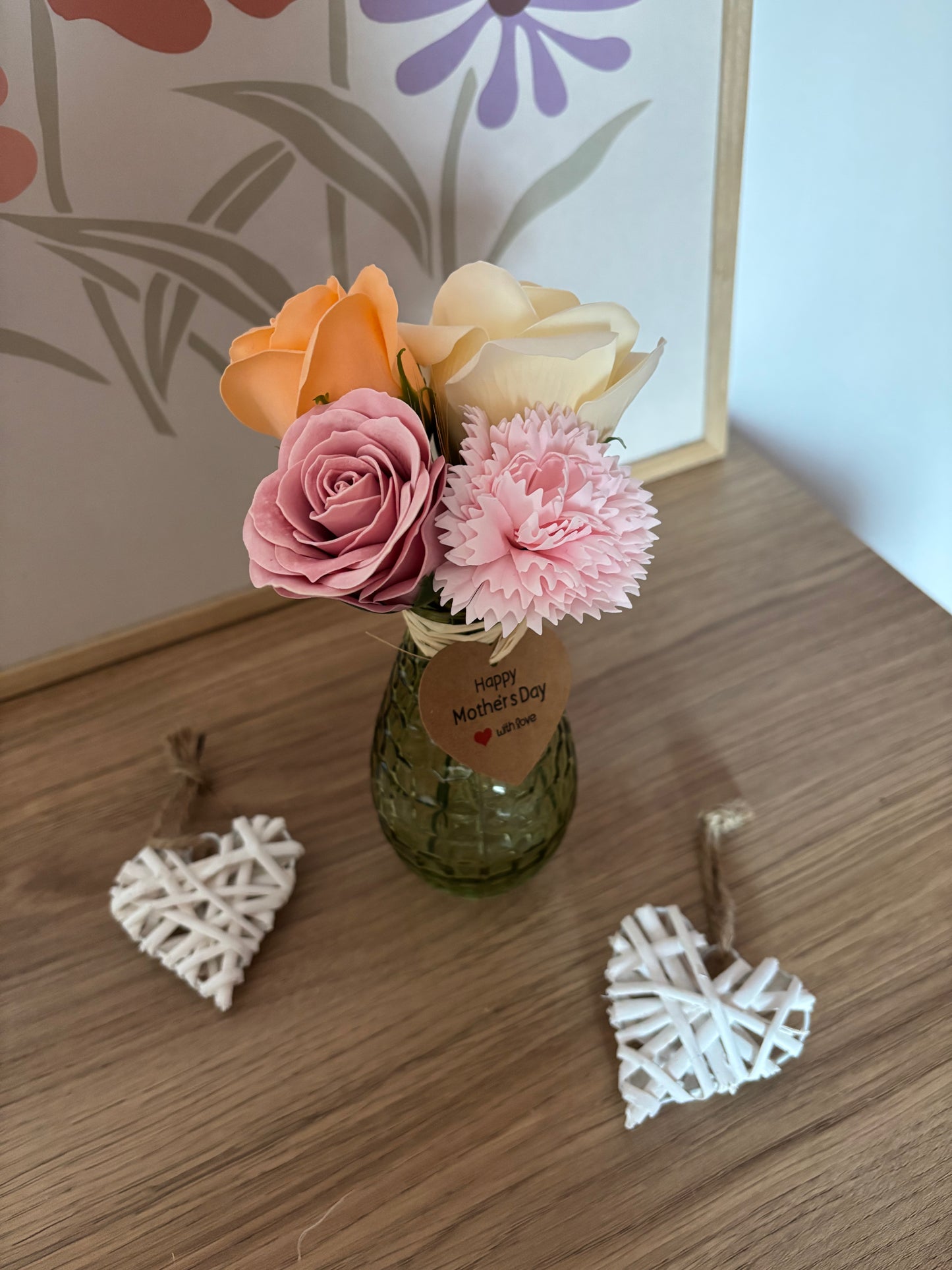 Vase fleurs de savon