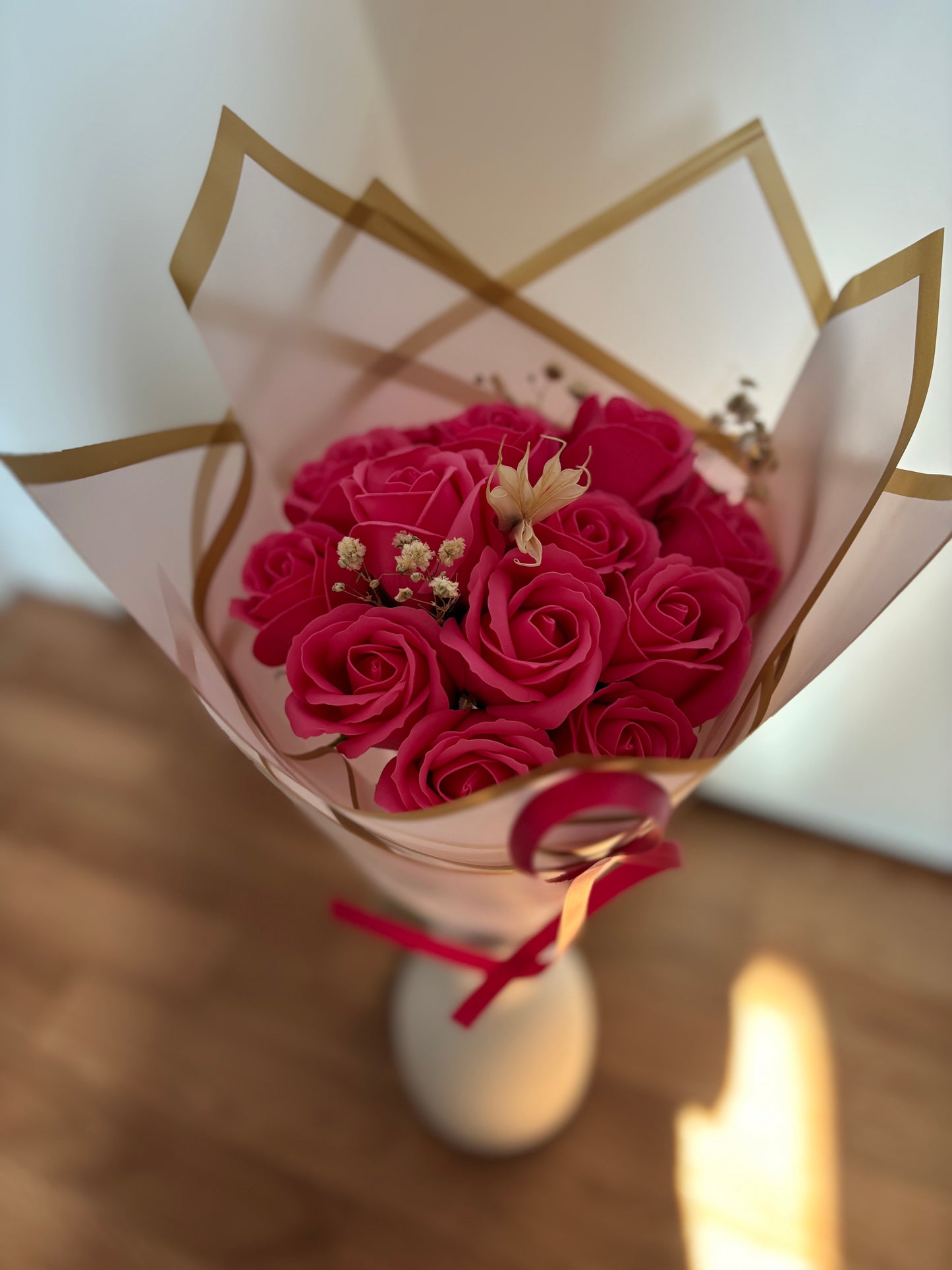 Bouquet rose de savon
