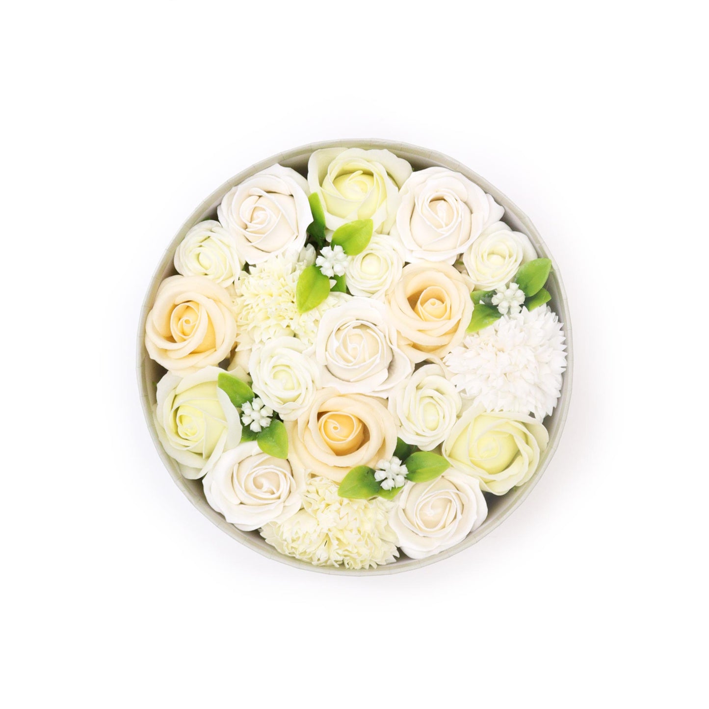 Bouquet fleurs de savon Blanc et Ivoire