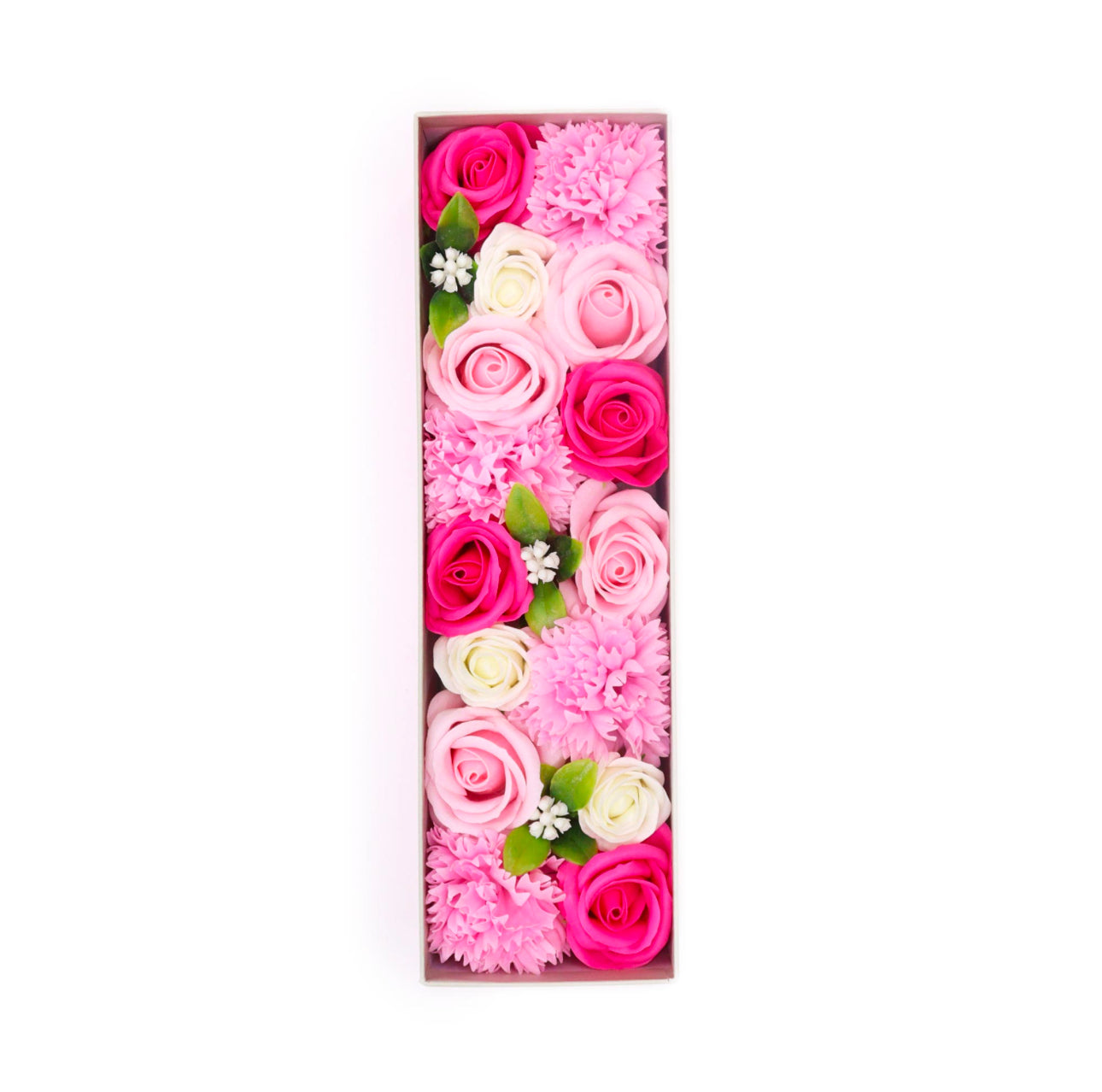 Coffret fleurs de savon rose