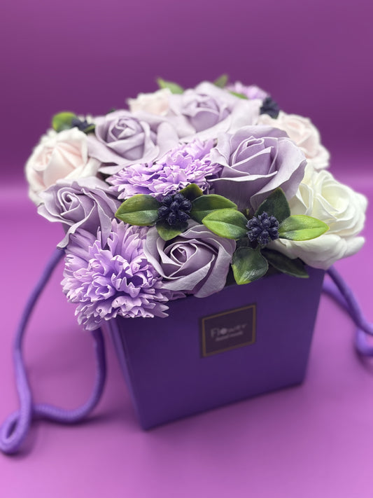 Bouquet en fleur de savon Mauve