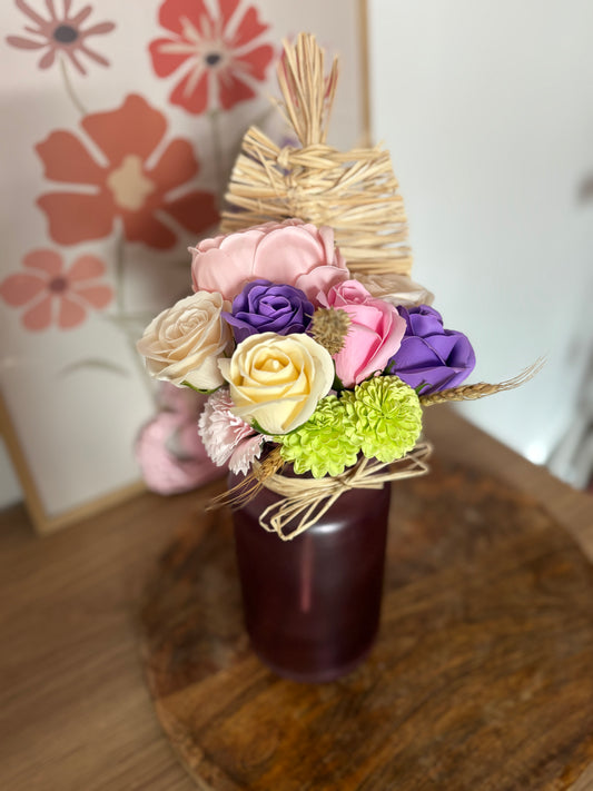 Composition en fleurs de savon