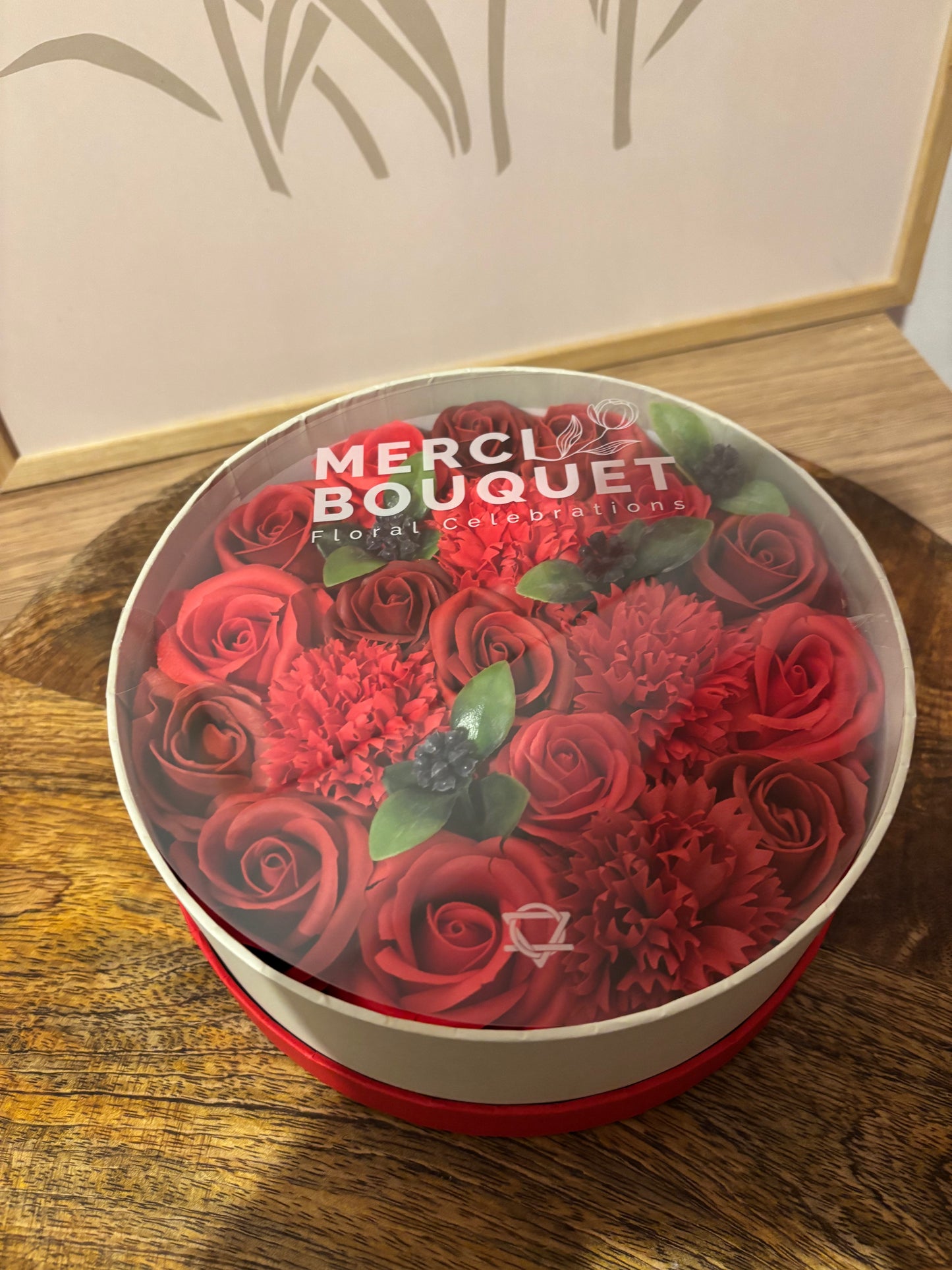 Bouquet fleurs de savon Rouge