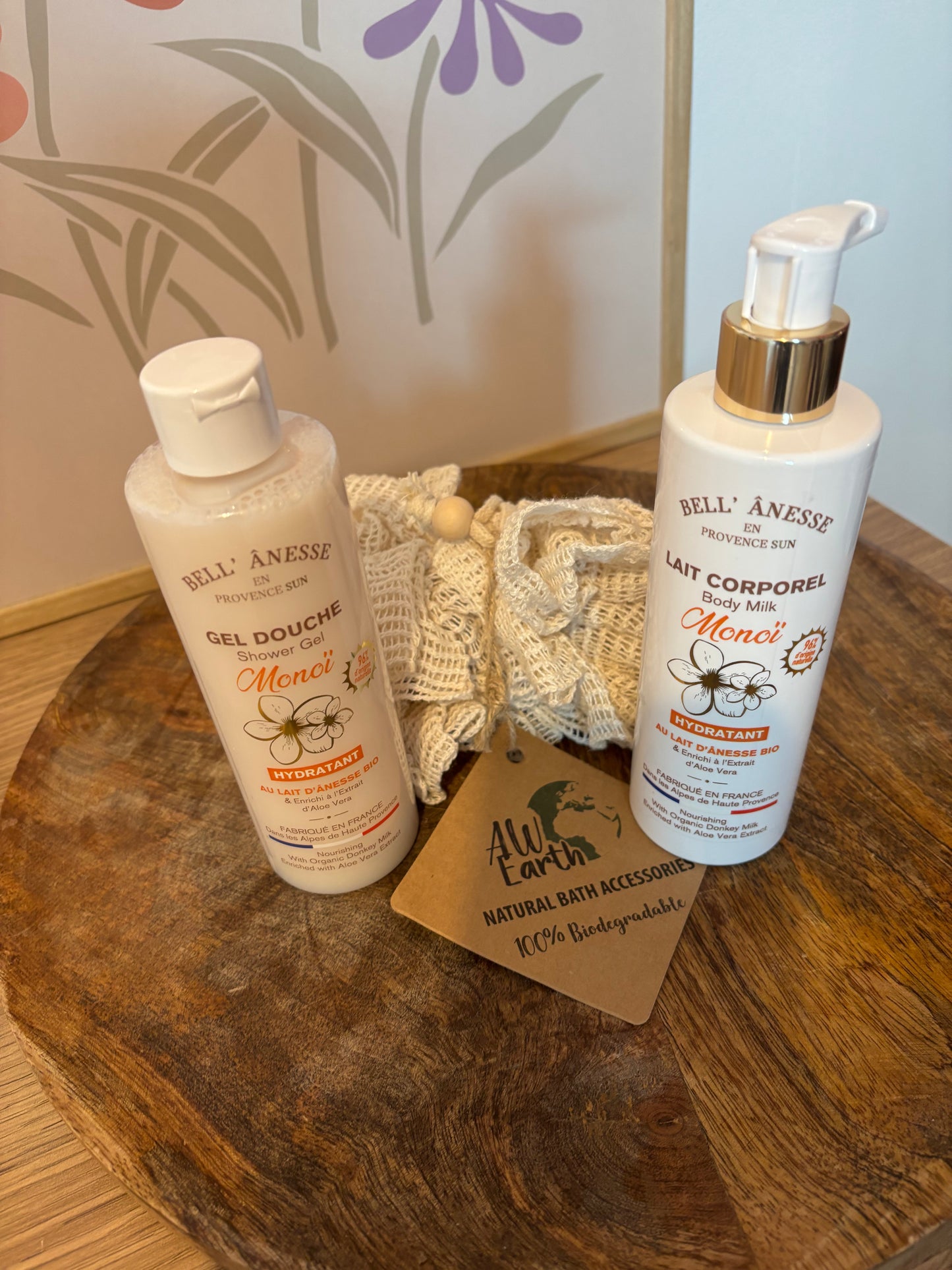 Offre duo gel douche et lait corporel lait ânesse nature