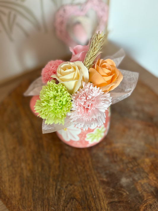 Composition en fleurs de savon