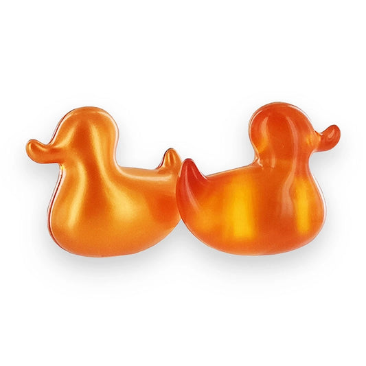 Perle de bain canard abricot